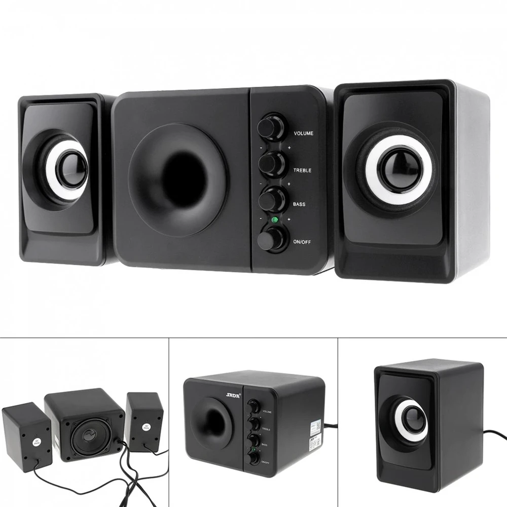 

D-205 USB2.0 Subwoofer Computer Speaker With 3.5mm Audio Plug And USB Power Plug For Desktop PC Laptop MP3 Cellphone MP4