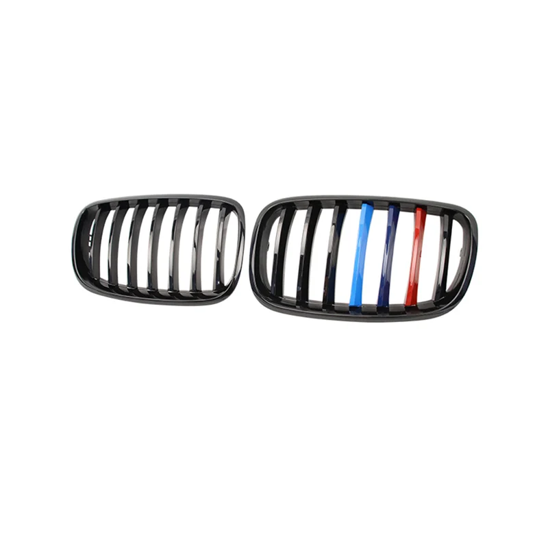 

Высококачественные гоночные Грили из АБС-пластика, 1 пара, фотосессия X5 X6 E70 E71 2008-2013, глянцевый черный/матовый черный/три цвета, 1 линия