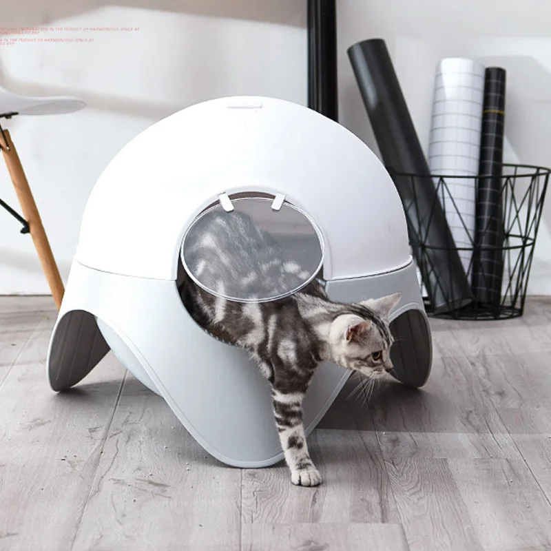 Creative Closed Round Cats Toilet Box Training Shorthair Cat Litter Shovel Caja De Arena Cerrada Home Pet Products Large MM60MSP | Дом и сад