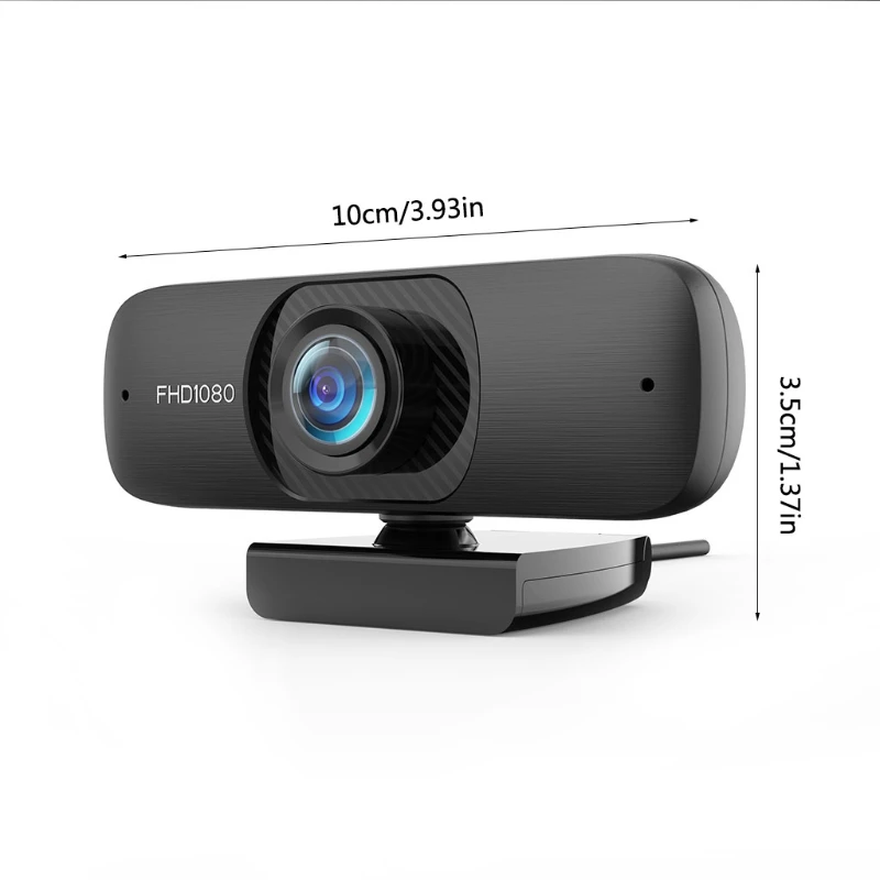 

1080P/2K Free Drive Webcam w/ Mic Cover Speaker 90 Wide-Angle 360 Rotation USB PlugPlay for Live Streaming Recording