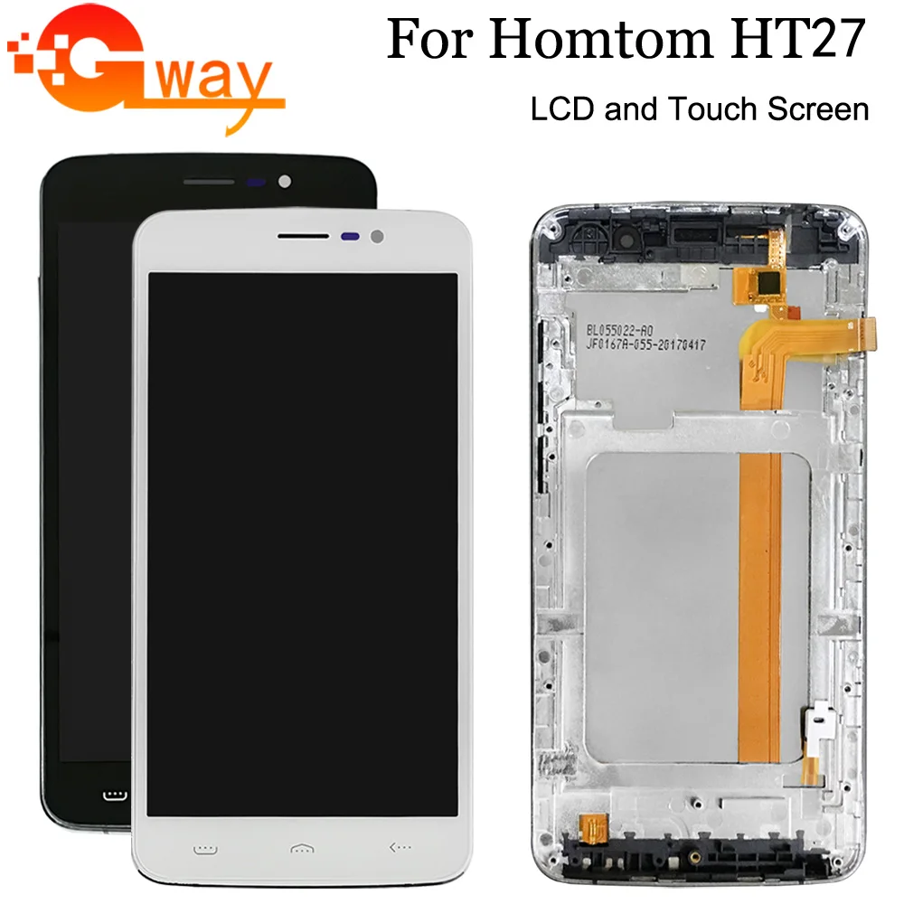 ЖК-дисплей и Homtom с рамкой для кодирующий преобразователь сенсорного экрана в сборе HT27 5,5 дюйма, аксессуар для телефона HomTom HT27, инструменты
