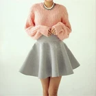 Мини-юбка женская плиссированная однотонная, модная короткая юбка-клеш с эластичной талией, плиссированная однотонная, большие размеры, на лето