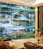 3d curtain fashion customized waterfall landscape curtains for bedroom custom any size curtain blackout curtain living room