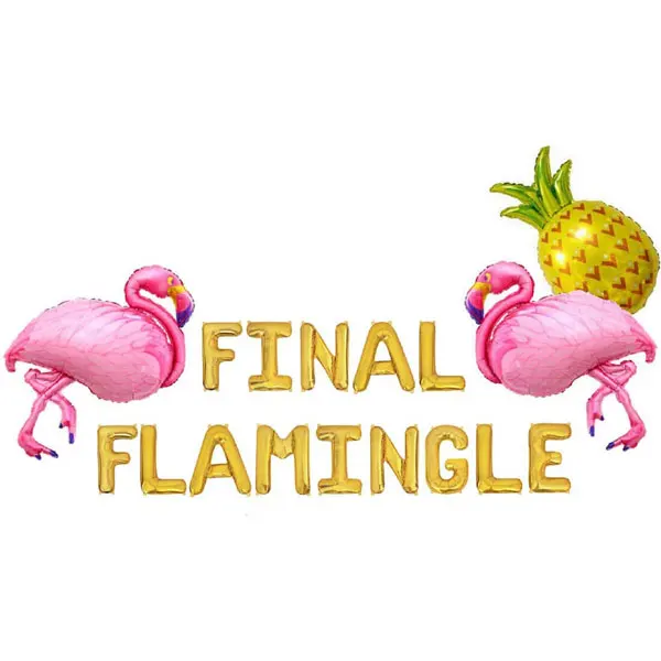 

Final Flamingle Balloons Hawaii Luau Flamingo Bach Pineapple Bachelorette Party Banner Flamingo Decor,Flamingo Bach Bachelorette