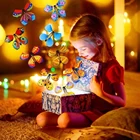 Волшебная резиновая повязка с надписью Flying in the Book, заводная игрушка-Сюрприз на день рождения, свадебная открытка, Подарочная карточка-бабочка, волшебная игрушка, 50 шт.