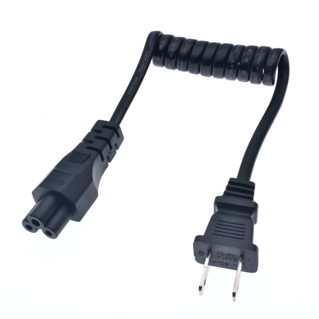 10 А 250 в выдвижной шнур питания NEMA 1-15P к IEC60320 C5 Ультра короткий удлинитель