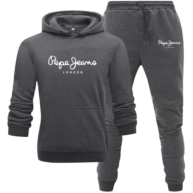 

Спортивный костюм, толстовка с капюшоном, свитшот для мужчин и женщин, брендовый спортивный костюм + спортивные брюки, комплект на осень и зи...