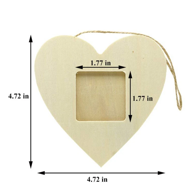 61B 10PCS 10 шт. Рождественский DIY деревянная фоторамка подвесной бумажный держатель для фотографий украшение стены пятиконечная звезда фотобанк реквизит - Цвет: 61B 10PCS