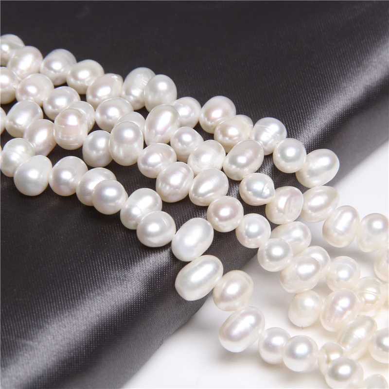Natural Fresh Water Pearl Beads 6-7mm Oval Seed Loose DIY Women Elegant Necklace Bracelet handmade potato rice pearl beads | Украшения и