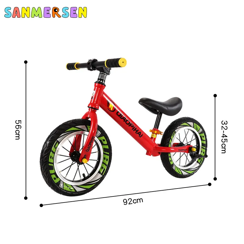 Обновленный 12 ''Детский велосипед Скутер без педалей слайдер супер