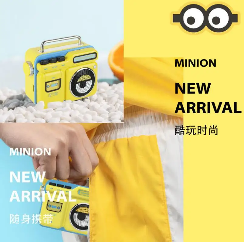 Мультяшный маленький Bluetooth динамик аниме креативное радио с большими глазами