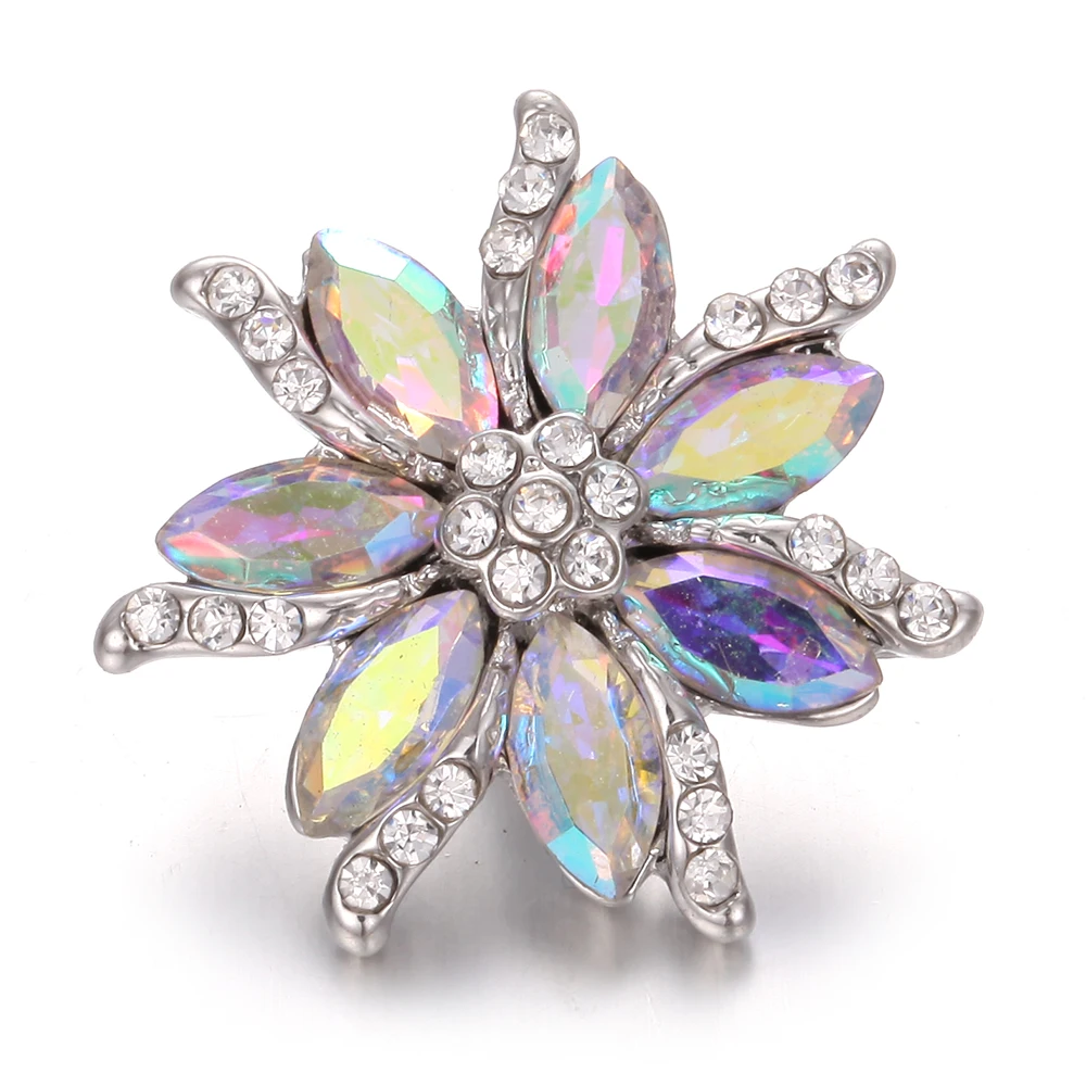 6 шт./лот новые заклепки для ювелирных изделий Стразы Кристалл Цветы кнопки