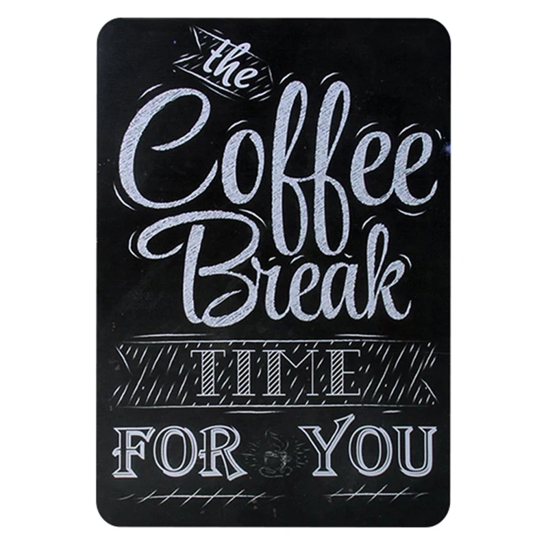 Оловянные знаки для кофейни винтажные металлические пластины кафе картина в