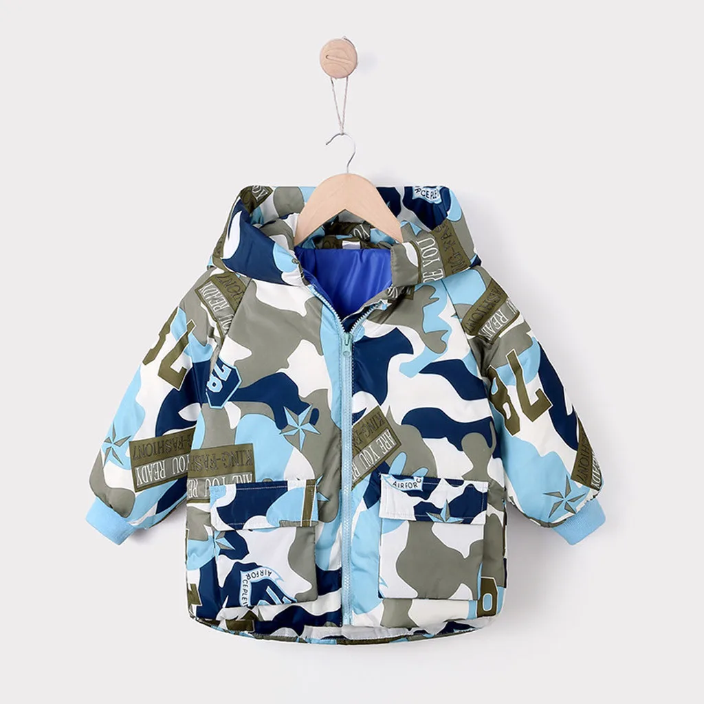 Куртка для маленьких девочек коллекция 2019 года зимняя куртка пальто камуфляжная