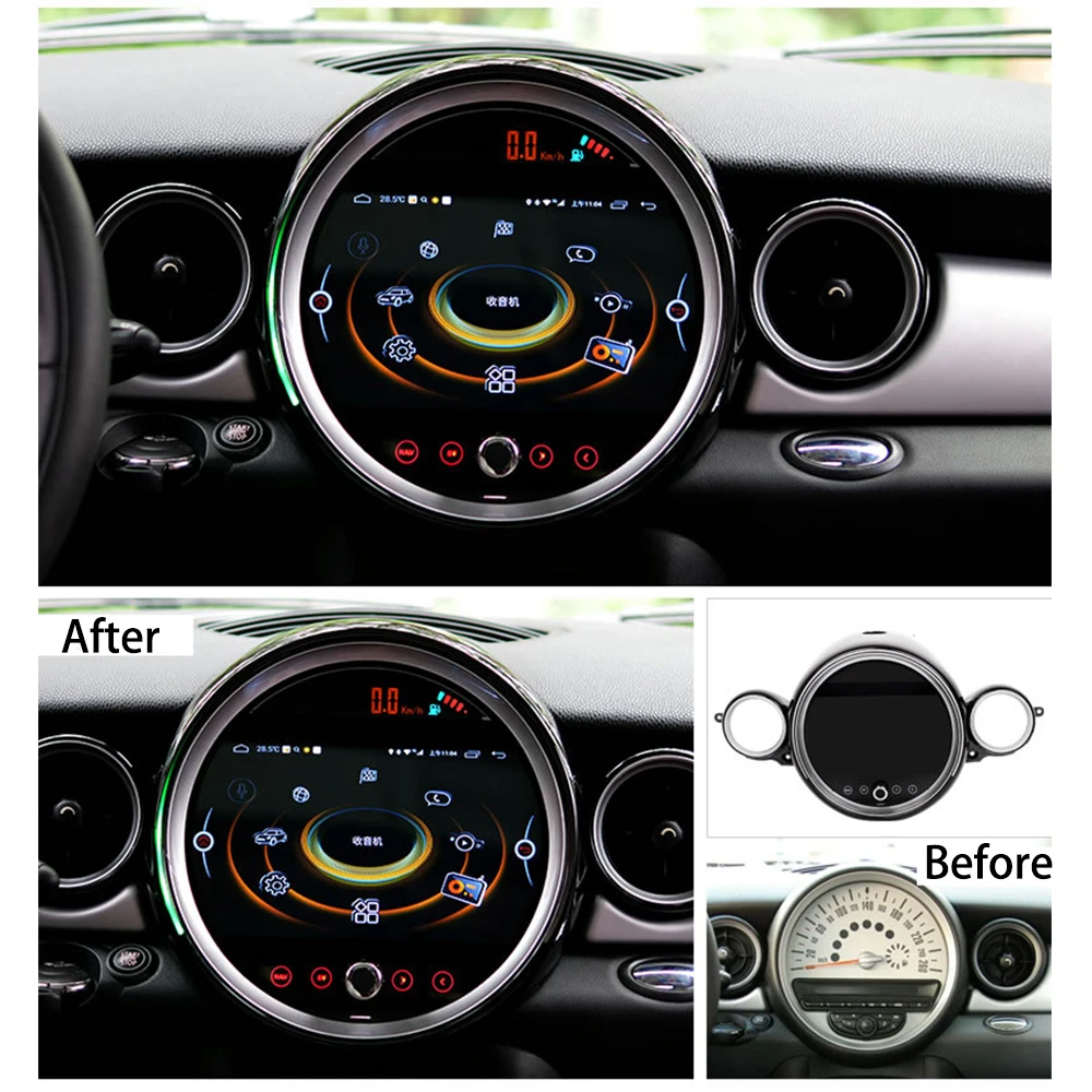 Автомобильный мультимедийный плеер стерео GPS радио навигация Android экран для Mini