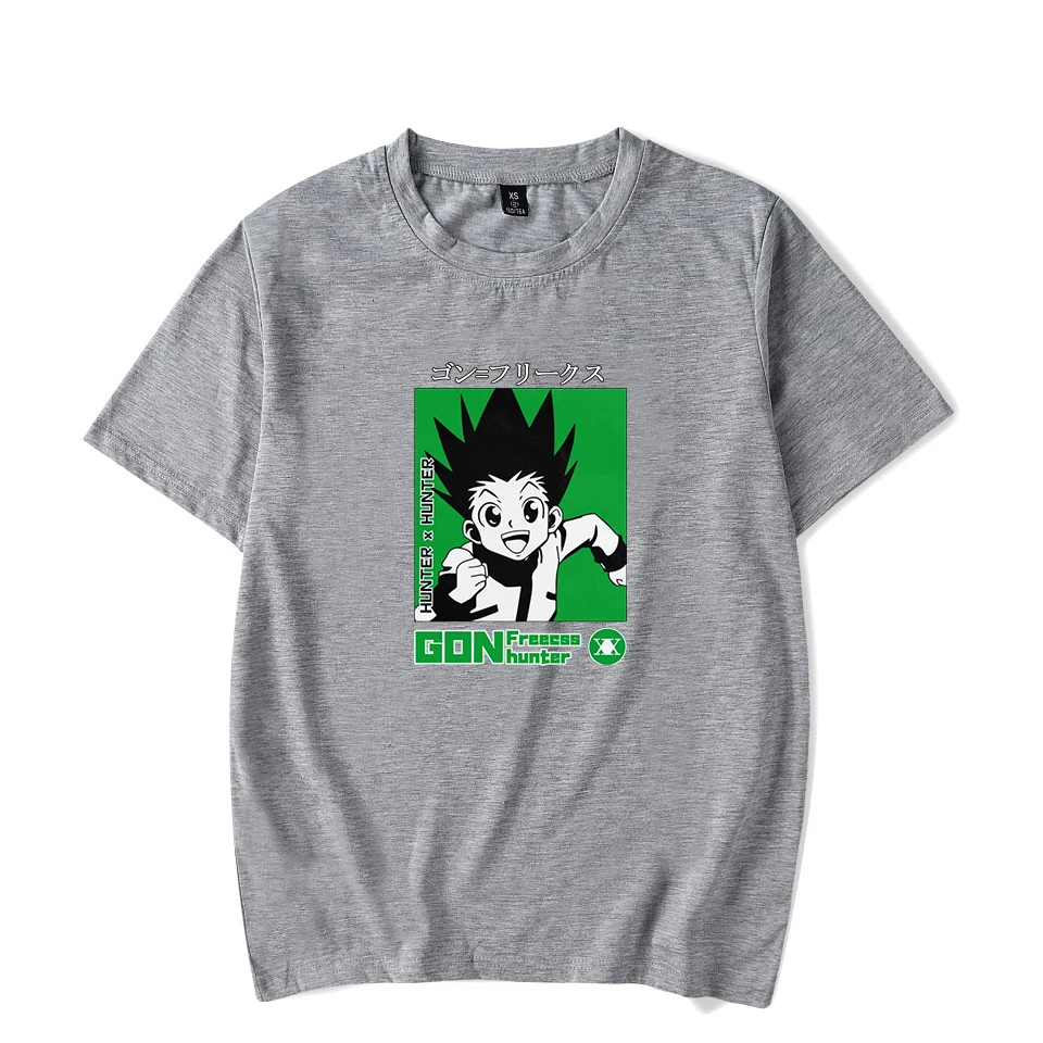 Аниме Hunter X иероглифы короткий рукав Футболка Harajuku летние топы для детей