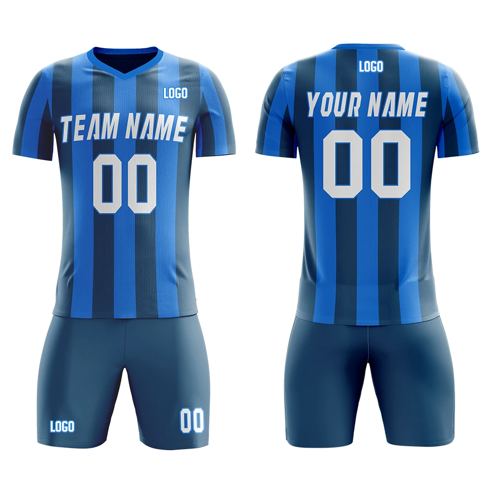 

Custom Sublimation Print Team Name Design Your Own Logo Boys Football Tracksuit Soccer Uniforms For Adults/Kids