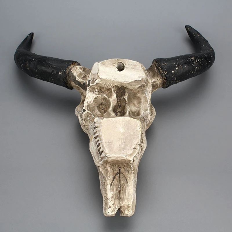 Настенное украшение в виде головы коровы Longhorn из смолы 3D фигурки животных