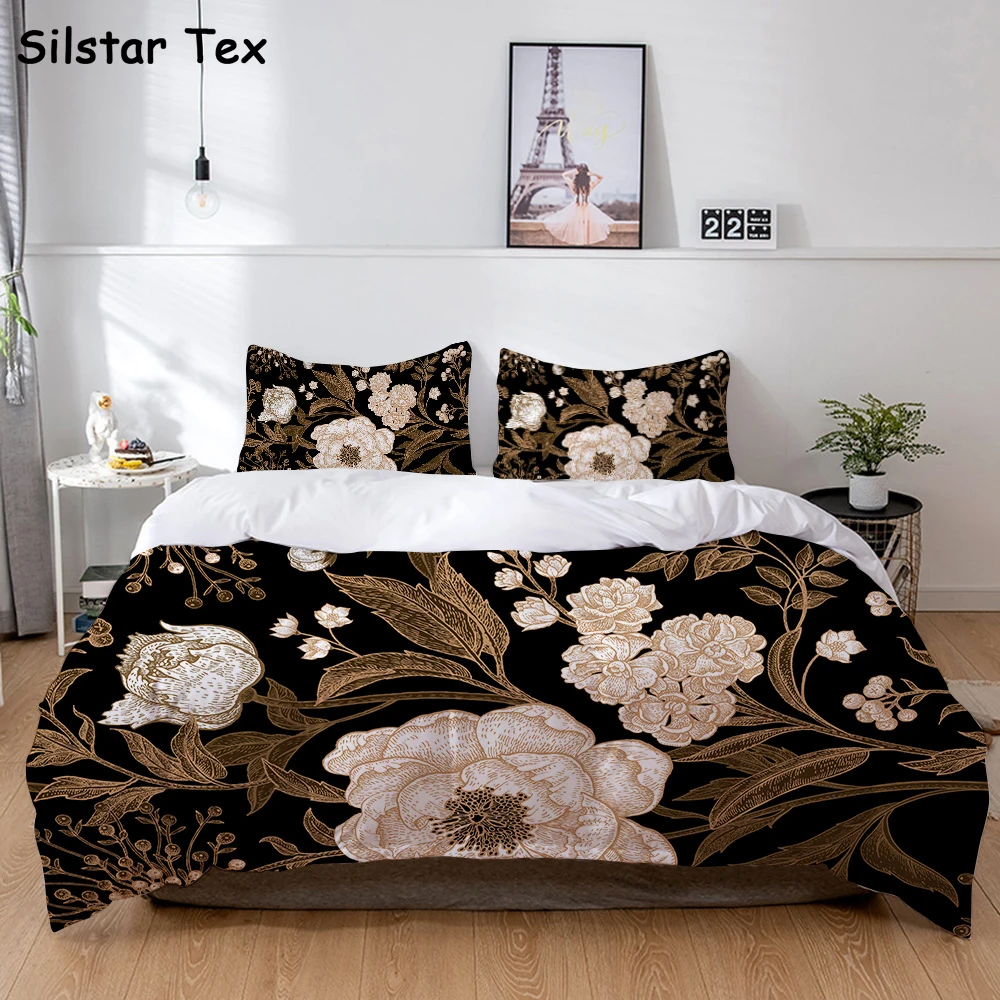Комплект постельного белья Silstar Tex с цветочным рисунком роскошные наборы из 3
