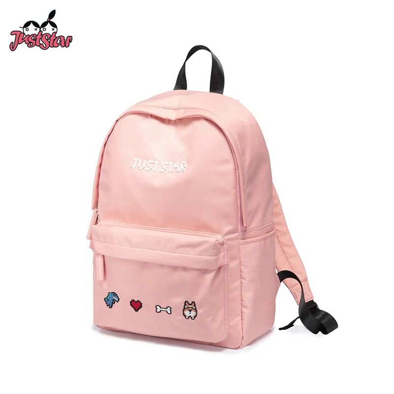 JUST STAR женский нейлоновый рюкзак Дамская мода вышивка для А4 сумки на плечо отдыха