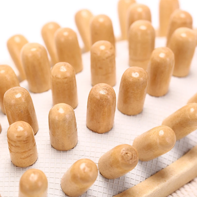 

7*13cm Wood Massager Comb Body Massage Knock Hammer Neck Arm Back Scratcher Relaxing Stress Release Comb Massager