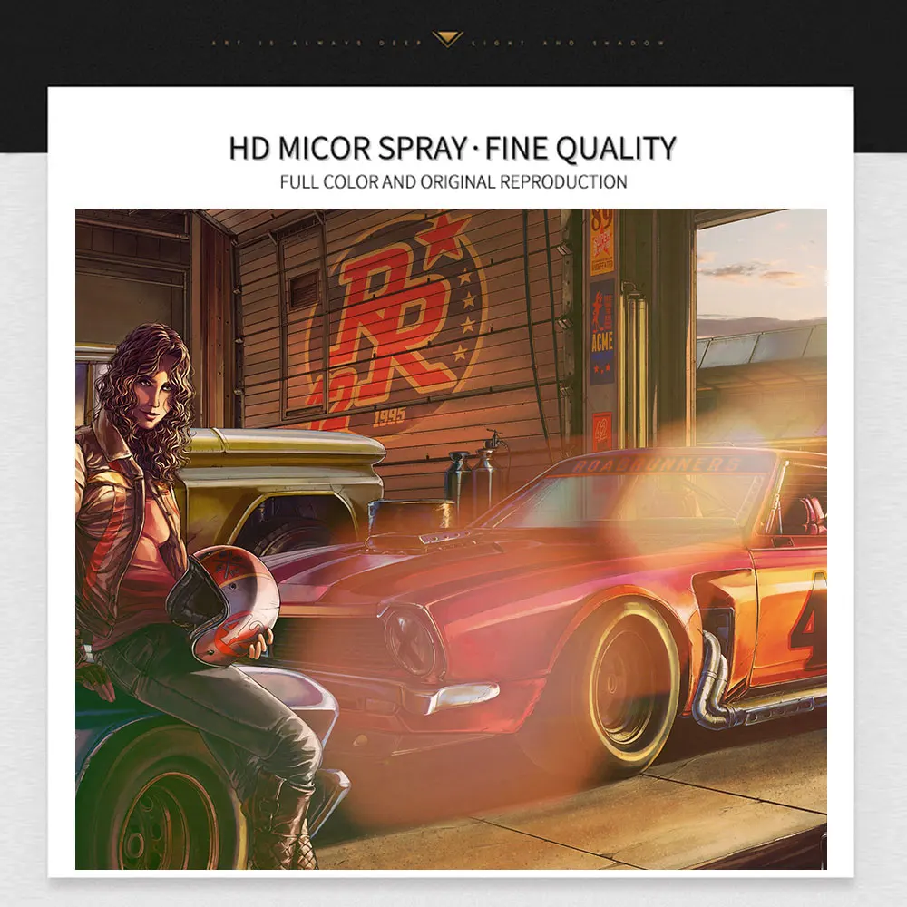 

Muscle Racing Car Sport Racing Car Poster Painting Canvas Print Nordic Home Decor Wall Art Picture For Living Room Frameless