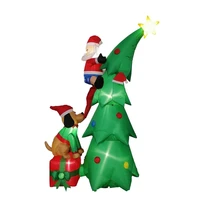 led inflatable christmas tree santa claus model outdoor glow christmas tree new year home garden decoration supplies