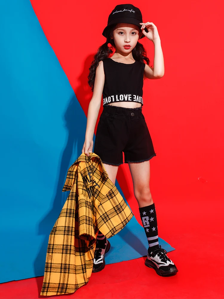 Детская одежда для выступлений в стиле хип хоп свитшот топы Короткие штаны бега