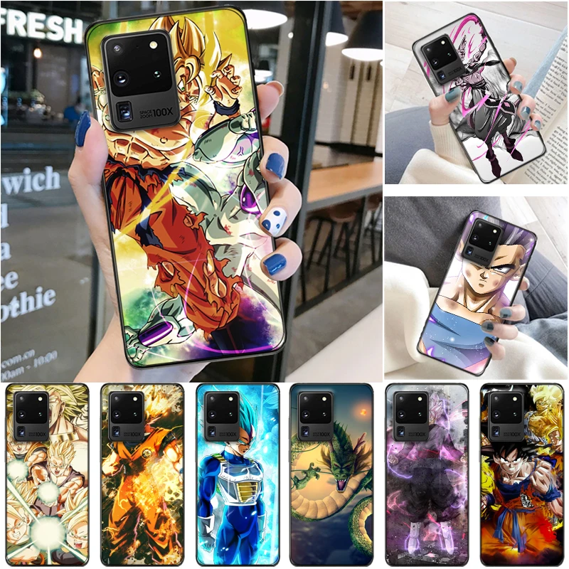 

Dragon Figure Anime Super Warrior Color Painting Phone Case For Samsung Galaxy S20 Ultra FE Lite Plus Funda Back Cover Carcasa