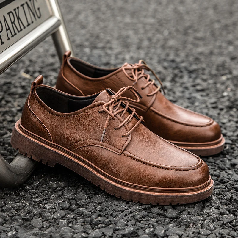 

FIXSYS Fashion Mens Oxford Shoes High Quality Lace-up Derby Shoes Man Business Formal Shoes Outdoot Driving Shoes Wedding Shoes
