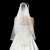 short tulle wedding veils cheap white bridal veil for bride for mariage wedding accessories