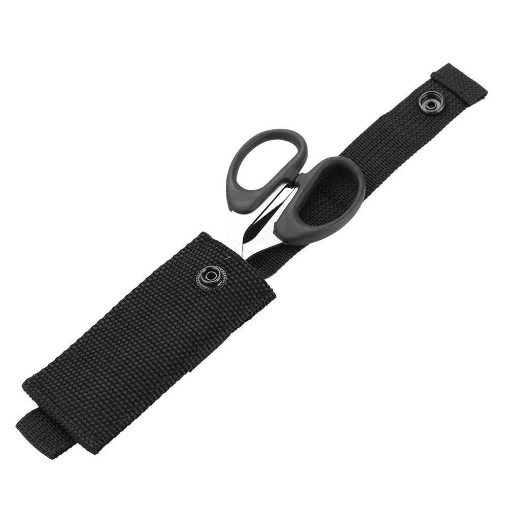 

1pc Black Nylon Military Medical Scissors Sheath Durable Key-chain Shears Pouch Bag Holder