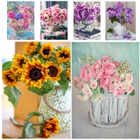 diamond painting kits for adults kids 5d diy flowers diamond art accessories with round full drill for home wall decor
