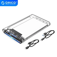 orico type c 2 5 transparent hdd case usb3 1 gen2 10gbps hard drive enclosure support uasp protocol with type c to c cable