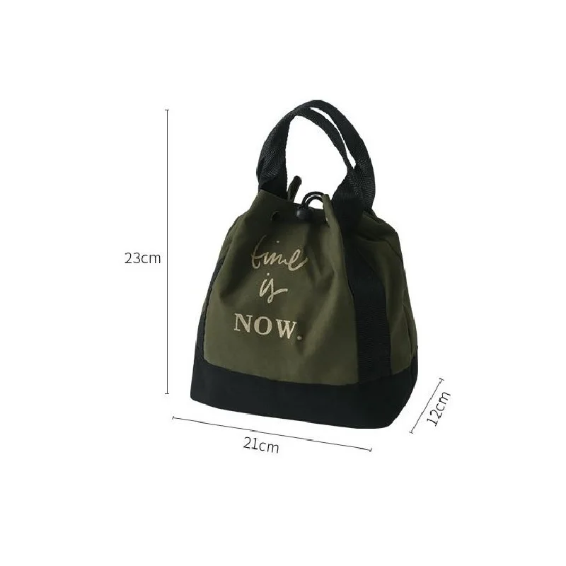 

Ins Nordic Insulation Lunch Bag Portable Picnic Box Canvas Tote Large Capacity Thicken Bento Pouch Travel Food Fruit Organizer