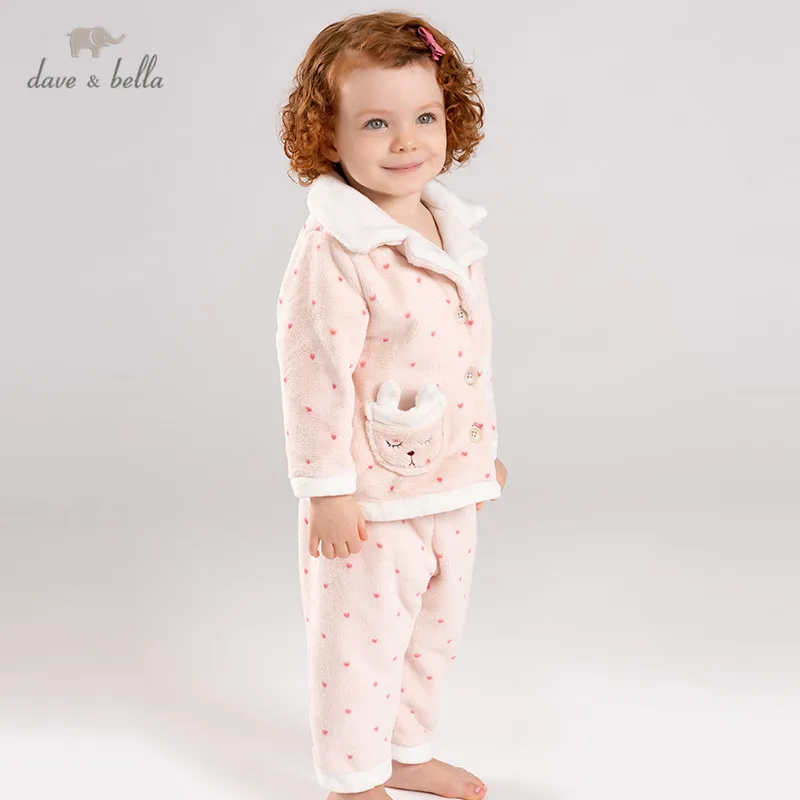 DBW11657 dave bella пижамный комплект для детей зимняя унисекс детская домашняя одежда с