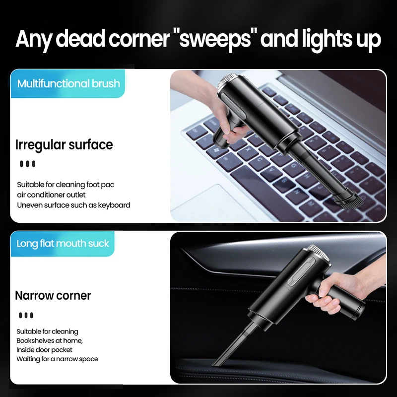 Портативный беспроводной автомобильный пылесос ручной мощный для автомобиля