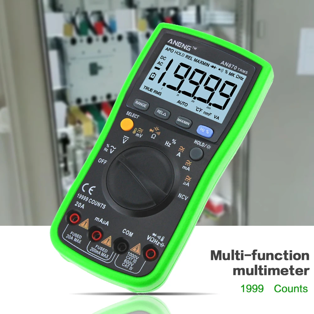 ANENG 870 мультиметр цифровой 19999 отсчетов тестер multimeter мультиметры tester dc dc тестер конденсаторов capacitor tester красный аналоговый мультиметор мультиметры Транзистор тестер конденсаторы rm219 транзисторы