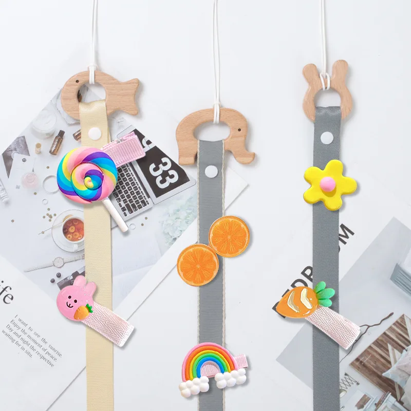 

Korea Hairpin Storage Belt Wall Hanging Children's Belt Hanging Hair Accessories Storage Rope Cute Baby Hairpin Finishing Belt