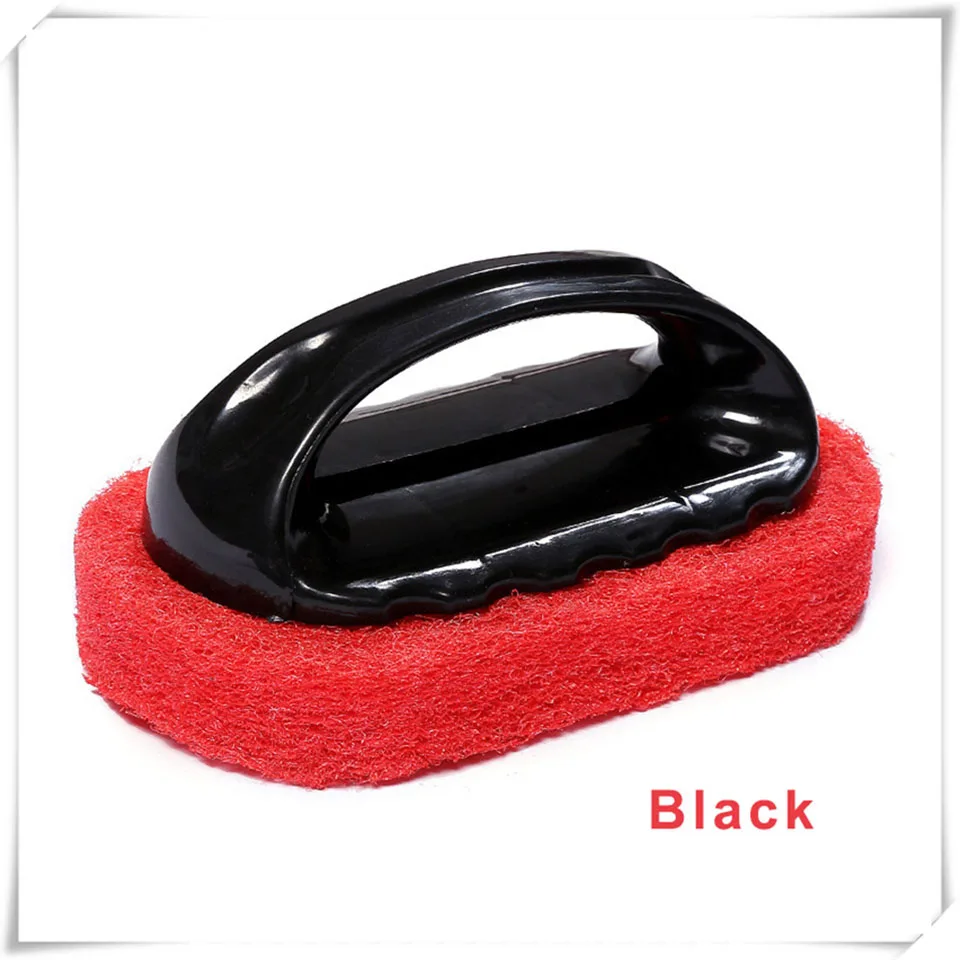 sponge brush black MSJO губка щетка для посуды Ванная комната Кухня окно Туалет скруббер Очиститель специальный толстый хлопок микрофибра чистящие губки - Цвет: sponge brush black