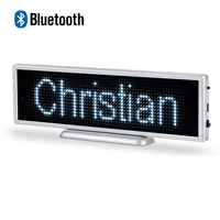 multi language bluetooth mini led display wireless rechargeable led message sign programmable scrolling led text sign for shop