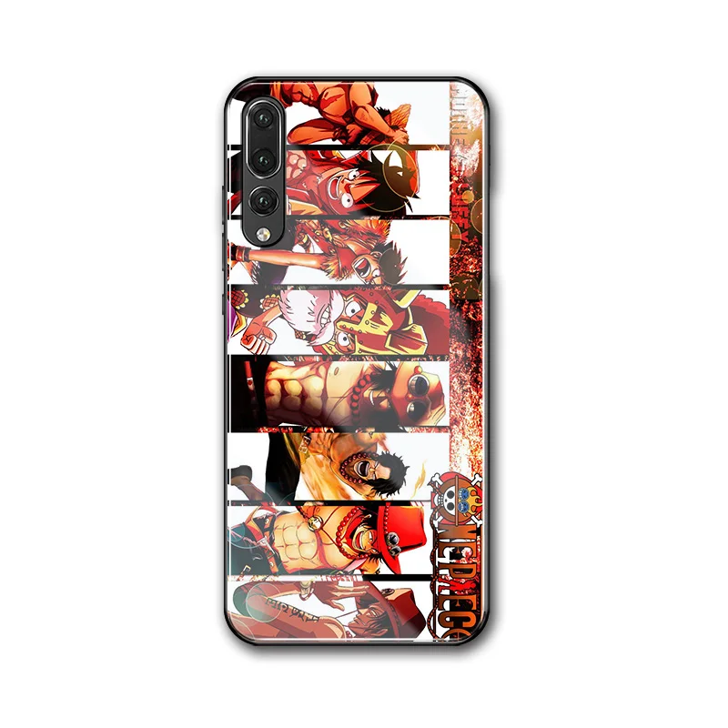 Для huawei p30 lite чехол аниме one piece diy из закаленного стекла для P9 P10 Plus P20 P30 Pro P smart