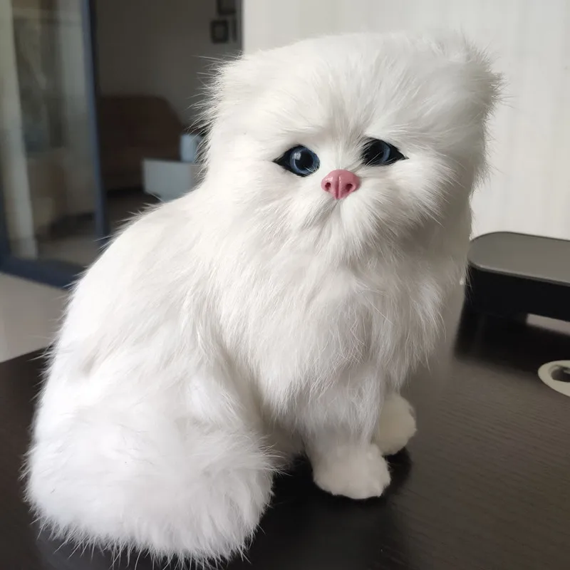 Моделирование кошка Мини персидская модель плюшевые игрушки аксессуары для дома