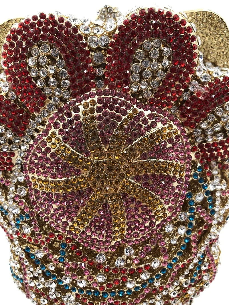 Bee In Fly 3D Thai Buddhism Elephant Crystal Women Evening Clutch Bags Wedding Formal Dinner Handbags and Purses Party Bag | Багаж и сумки
