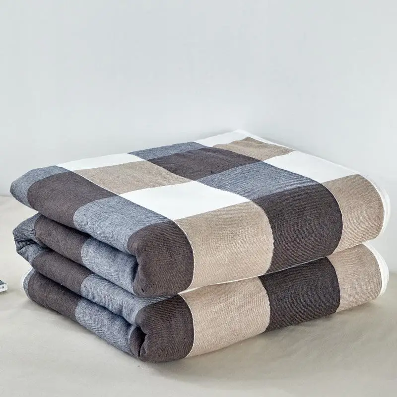 

Pure Cotton Towel Blankets for Bed Sofa Travel Office Car 2 Layer Throw Blanket Air Condition Summer Quilt 150x200cm/200x230cm