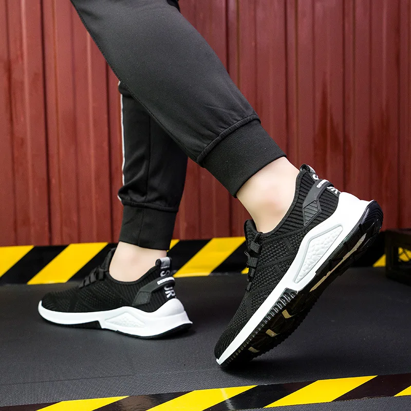 

Brand Fashion Men Shoes High Quality Men Casual Shoes Breathable Summer Man Shoes Black Lace Up Sneakers Men Tenis Size 39-44