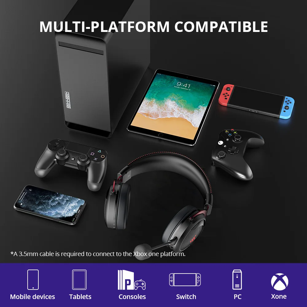 [Новая] Беспроводная игровая гарнитура Tronsmart Shadow 2 4G время работы 12 часов для PS5 PS4