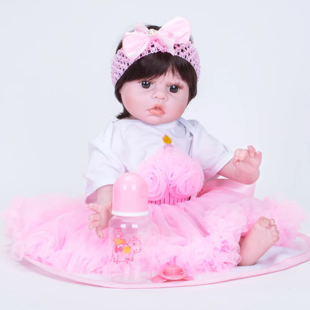22 &quotреальный вид Bebe Reborn Baby Doll силиконовая виниловая ткань тела Реалистичная