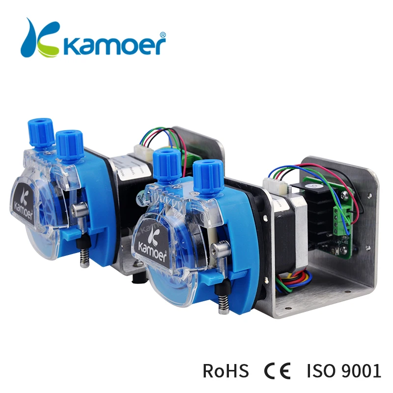 Kamoer KCM-ODM 12 V/24 V Мини Насадка На шланговый насос с трубкой Небольшой Поток шагового двигателя(13,5~ 320 мл/мин., 4/8 роторов