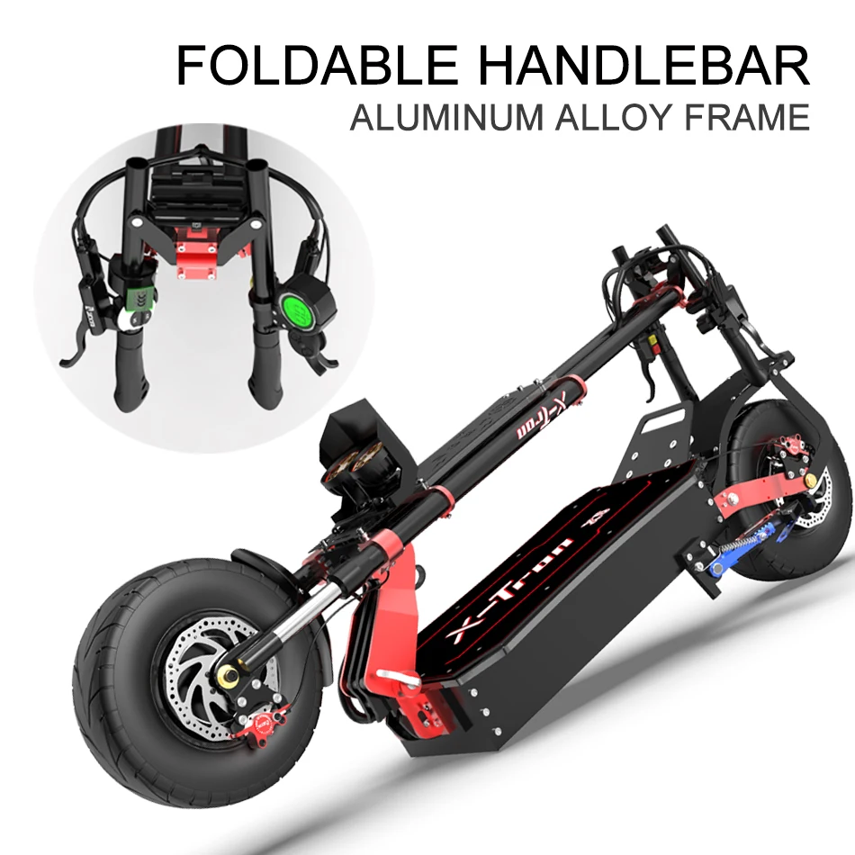 Preise EU LAGER X-Tron X5 60V 5600W Elektrische Roller Faltbare Zwei-rad Elektrische Roller Offroad Elektrische Roller Hydraulische Bremse